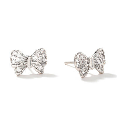 Brass Bowknot Stud Earrings