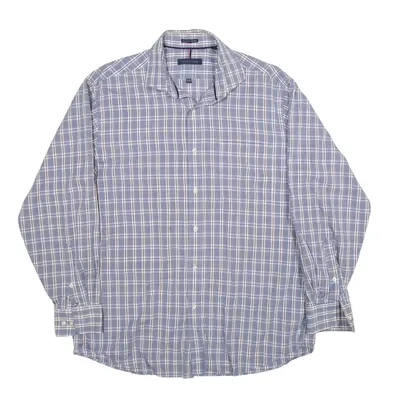 TOMMY HILFIGER Shirt Blue Check Long Sleeve Mens L