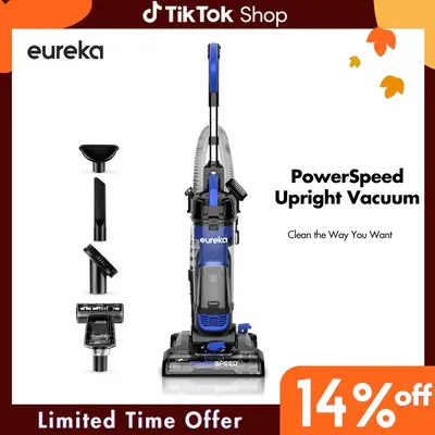 Eureka PowerSpeed Upright Vacuum Cleaner for Carpet & Hard Floor Dual Action Lightweight Powerful with Upgraded Cyclone Syste...