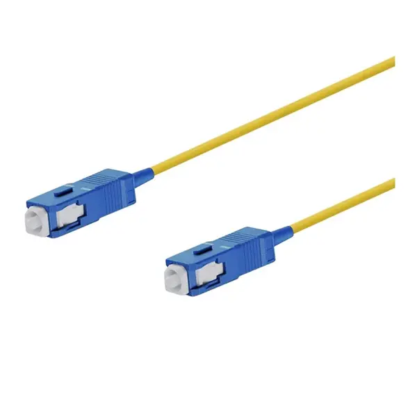 46141 Monoprice SMF Optic Cable SC-SC UL 3mm 9/125 OFNR Simplex Yellow 2m