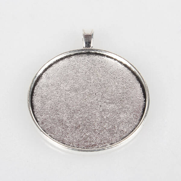 Vintage Tibetan Style Alloy Big Pendant Cabochon Bezel Settings