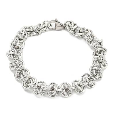 Non-Tarnish 304 Stainless Steel Byzantine Chain Bracelets