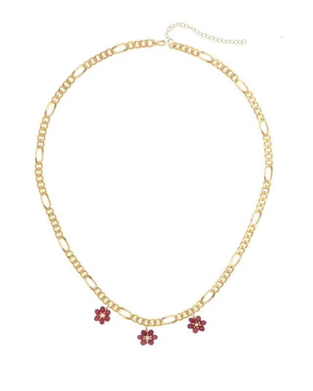 Celeste Necklace | Gemstone: Garnet | Metal Color: Gold