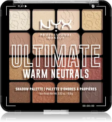 NYX Professional Makeup Ultimate Eyeshadow Palette Warm Neutrals 16x0.8 g