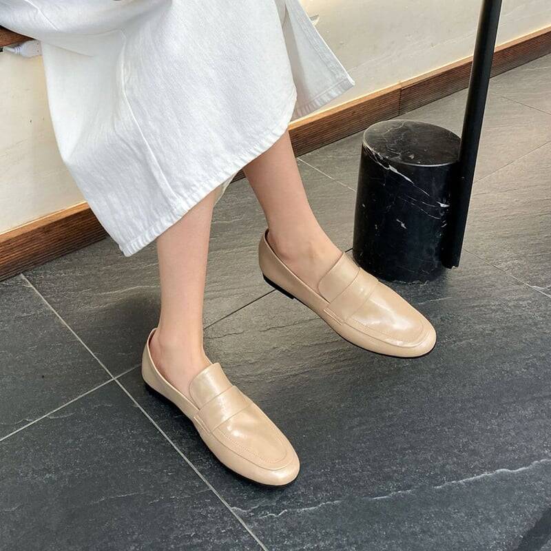 CHIKO Torcuata Round Toe Block Heels Loafer Flats