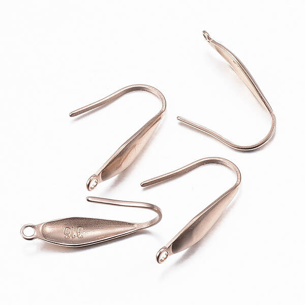 Ion Plating(IP) 316 Surgical Stainless Steel Earring Hooks