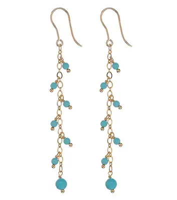 Alisia Orecchini Pendenti Placcati Oro Con Turchese Al5092.01.069