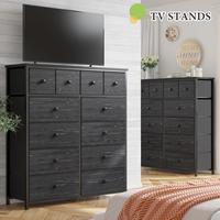Raybee Furniture Dresser For Bedroom With 12 Drawers, Tall Dressers For Bedroom Black Dressers & Chests Of Drawers For Closet...
