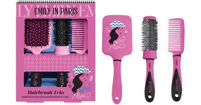 Emily In Paris 3 Piece Hair Brush Trio Set
