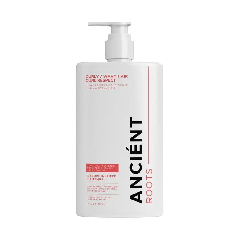 Ancient Roots Curly/Wavy Hair Curl Respect Conditioner with Aloe Vera, Flaxseed, Fenugreek, Hibiscus, Amla and Castor, High S...