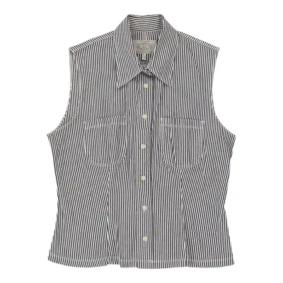 Armani Jeans Striped Shirt - Large Grey Cotton | Size: large