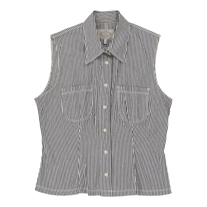 Armani Jeans Striped Shirt - Large Grey Cotton | Size: large