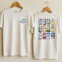 Busch Light Beer Can Collection Shirt, Funny Drinking Graphic Tee For Men, Retro Party T-Shirt For Beer Lovers, Cool Country ...
