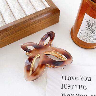 Hollow Butterfly Shape Cellulose Acetate(Resin) Claw Hair Clips