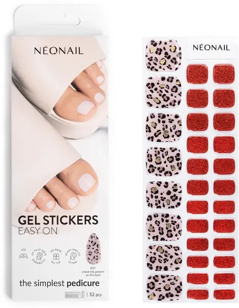 NEONAIL Easy On Gel Leg Nail Stickers Color P01 32pcs