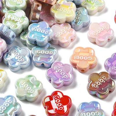 UV Plating Opauqe Acrylic Beads