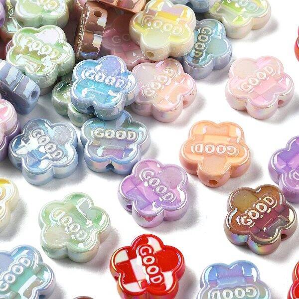 UV Plating Opauqe Acrylic Beads
