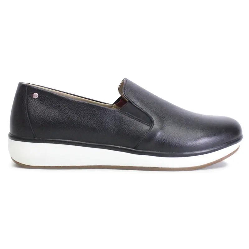 Joya Clara Leather Women's Slip On Shoes - Black - Size:US 7 Women