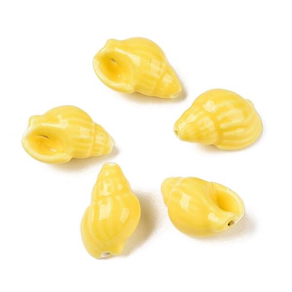 Handmade Printed Porcelain Beads Strand