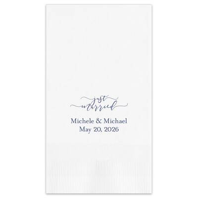 Just Married Guest Towel - Printed