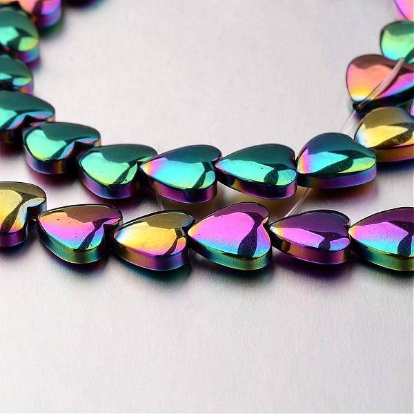 Electroplate Non-magnetic Synthetic Hematite Bead Strands
