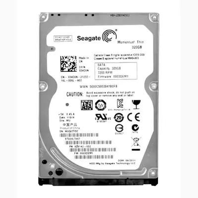 9ZV142-032 Seagate Momentus Thin 320GB 7200RPM SATA 3Gb/s 16MB Cache (CE) 2.5-Inch Hard Drive