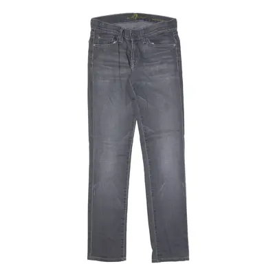 7 FOR ALL MANKIND Roxanne Jeans Grey Denim Slim Skinny Womens W24 L29