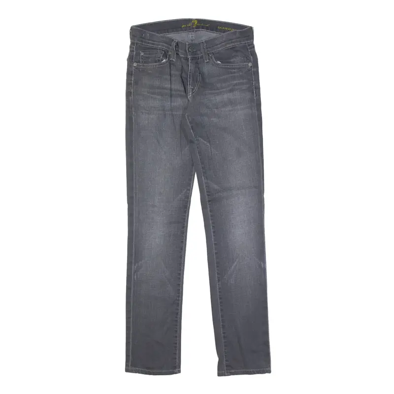 7 FOR ALL MANKIND Roxanne Jeans Grey Denim Slim Skinny Womens W24 L29