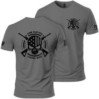 One Nation Under God Graphic T-Shirt - 100% Combed Ringspun Cotton, Lightweight, Casual, Crew Neck, Screen Printed, Man Soft ...