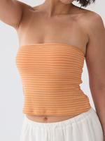 Ribbed Tube Top Brami Mid-Length - Strapless Top