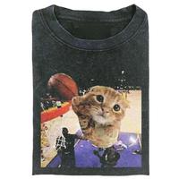 My cat is not the greatest basketball player Orange Cat T-Shirt, Cat meme gift, meme shirts, Gift For him and her Graphic Tee...
