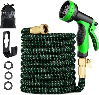 Expandable Garden Hose 25/50/75/100FT, Water Pipe With 10-Function Nozzle, Additional Strength 3750d, Durable Flexible Water ...