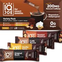 IQJOE Variety Pack (16 Sticks) - Instant Mushroom Coffee Packets with Lion’s Mane - Clarity and Mood Enhancing - Sugar Free...