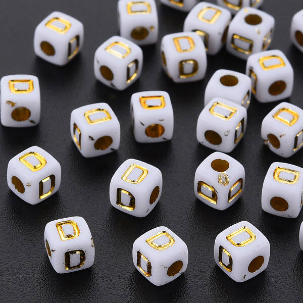Opaque White Acrylic Beads
