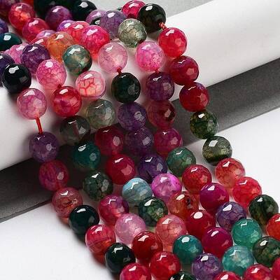 Natural Agate Round Beads Strand