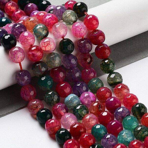 Natural Agate Round Beads Strand
