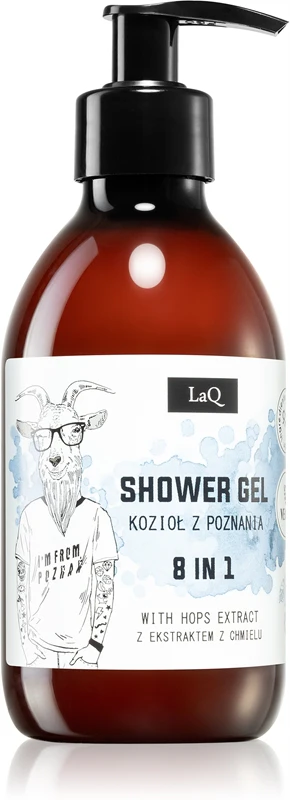 Laq Goat From Poznaň 8 In 1 Refreshing Shower Gel With Hops Corn Extract 300 Ml