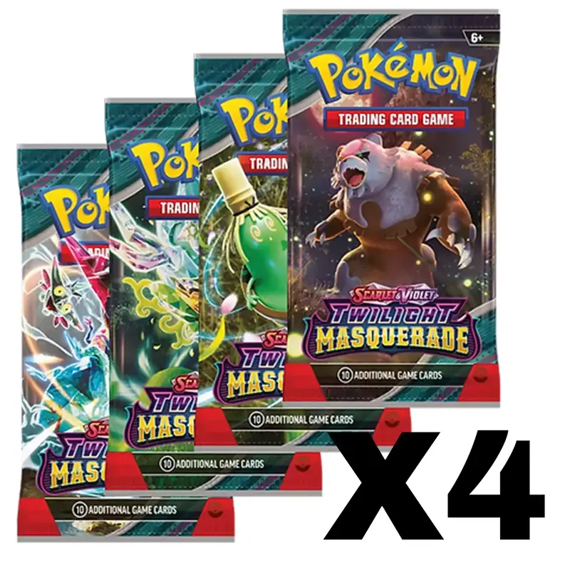 Pokémon TCG Four Loose Booster Pack Twilight Masquerade (4x)