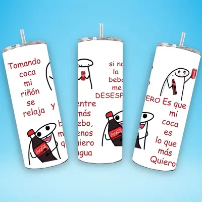 Funny Meme Tomando Tumbler - Bottle Drinkware