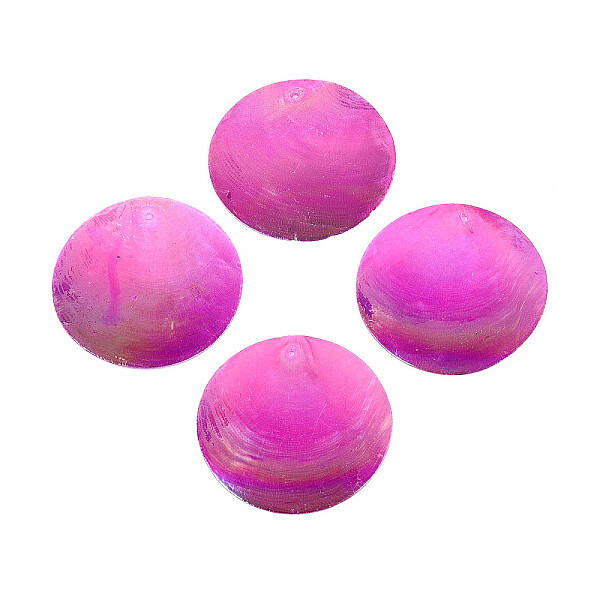 Spray Painted Natural Capiz Shell Pendants