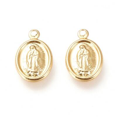 Brass Lady of Guadalupe Charms