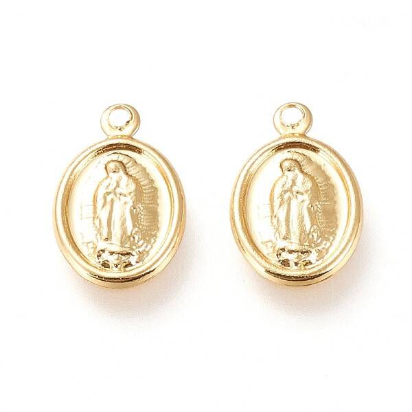 Brass Lady of Guadalupe Charms