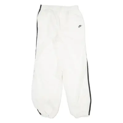 NIKE Womens Joggers White Tapered L W26 L28