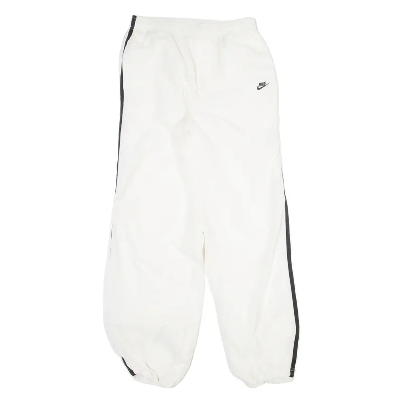 NIKE Womens Joggers White Tapered L W26 L28