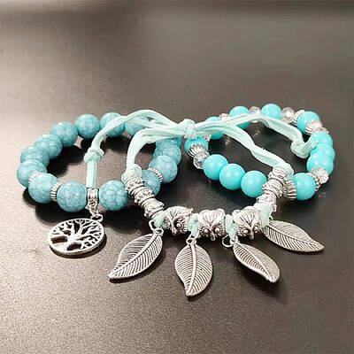 Plastic Beaded Stretch Bracelet