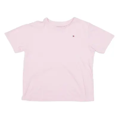 TOMMY HILFIGER Girls T-Shirt Pink L