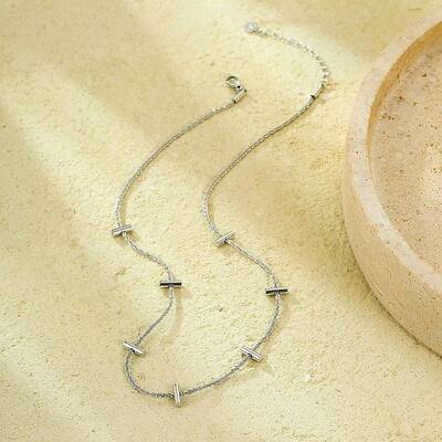 304 Stainless Steel Column Link Chain Necklaces for Women