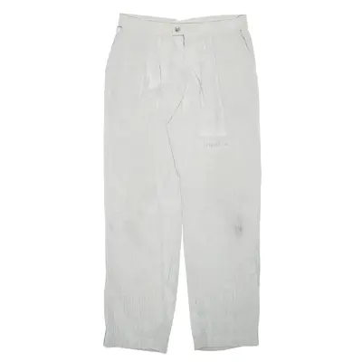 Pleated Grey Regular Straight Trousers Womens W30 L31