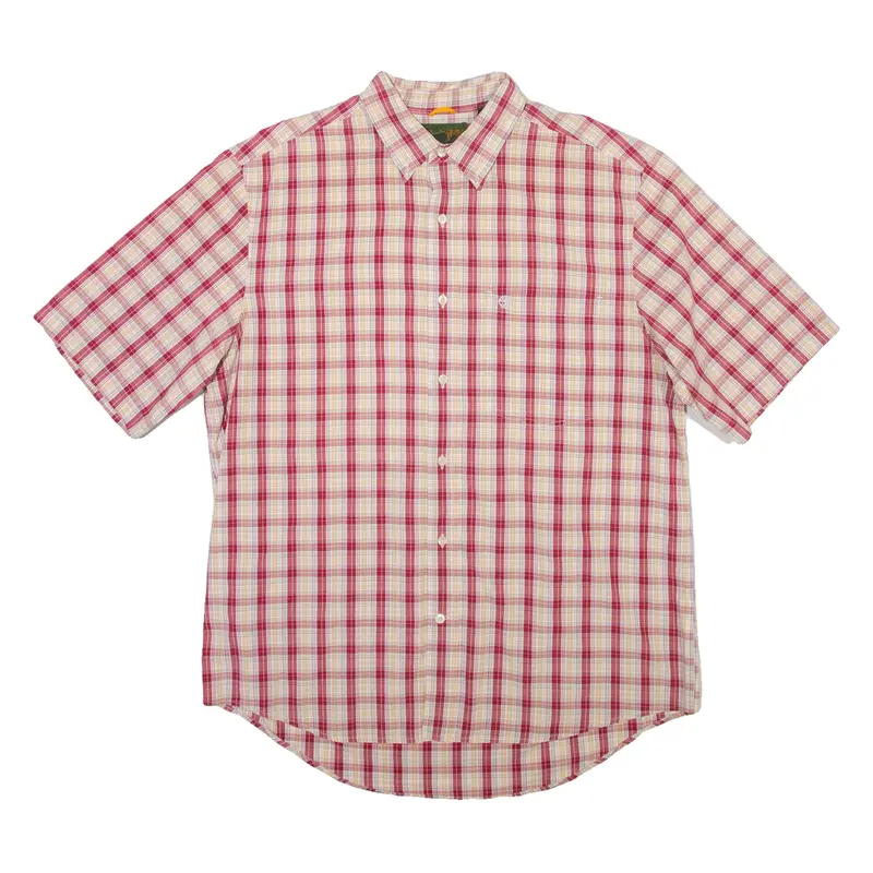 TIMBERLAND Mens Plain Shirt Beige Check L
