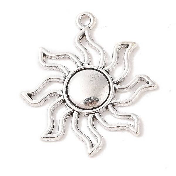 Tibetan Style Alloy Solar Eclipse Pendants
